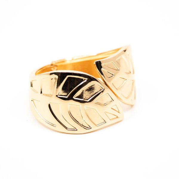 Brazalete hojas dorada