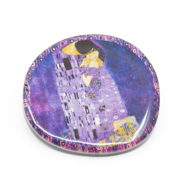 Broche morado "El beso" de Gustav Klimt