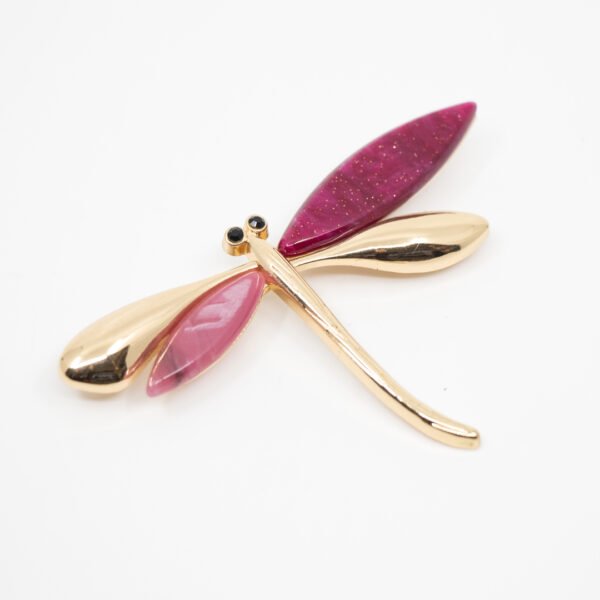 Broche libélula buganvilla