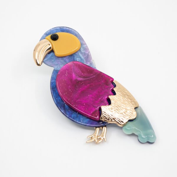 Broche loro multicolor