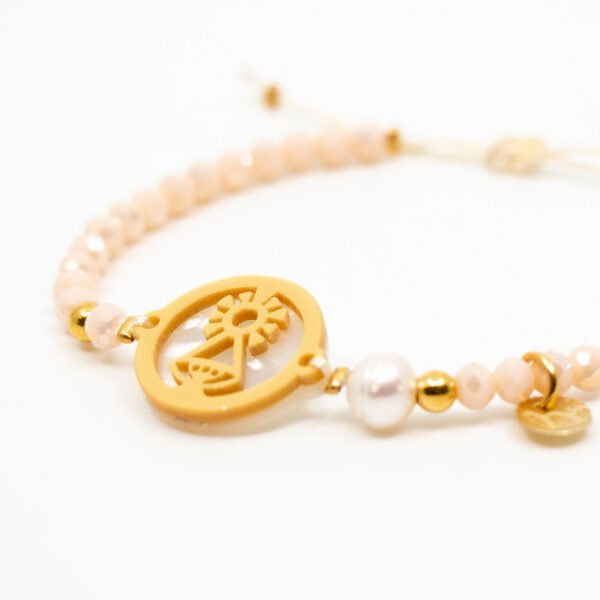 Pulsera medalla cristales Virgen de Covadonga