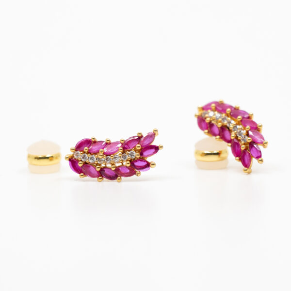 Pendientes ramillete fucsia