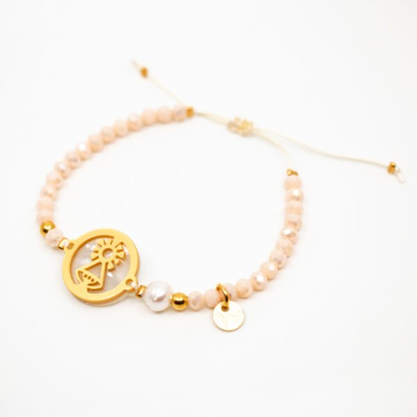 Pulsera medalla cristales Virgen de Covadonga