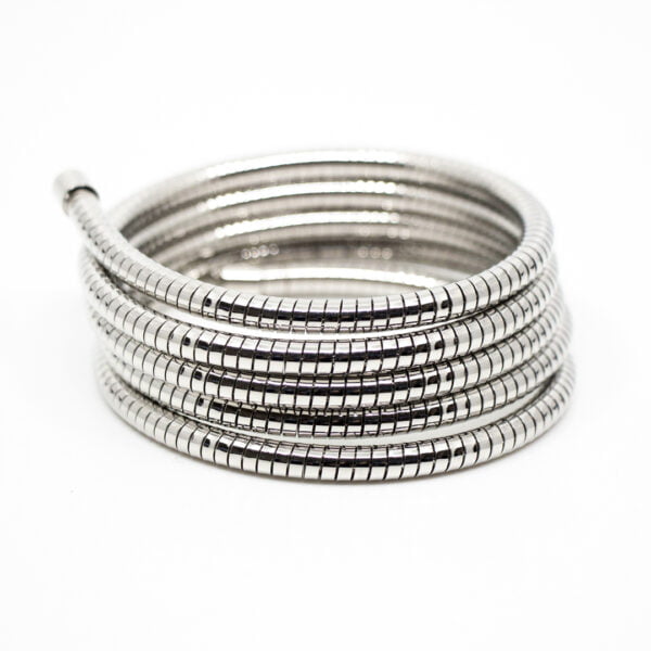 Pulsera varias vueltas plateada