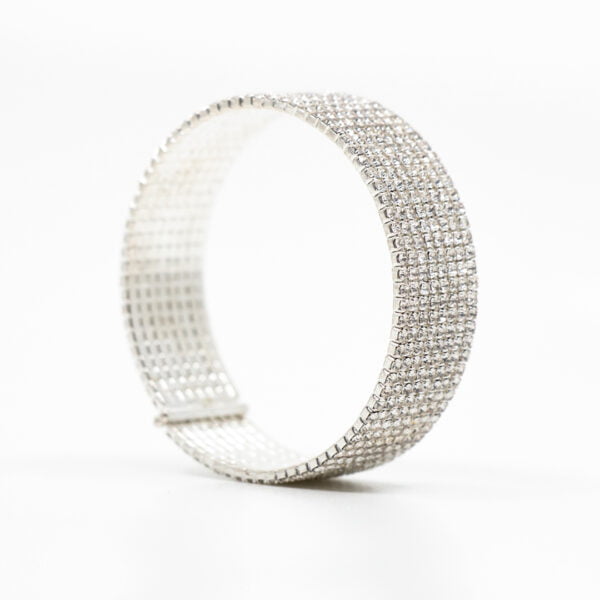 Brazalete strass plateado