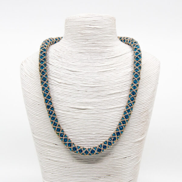 Cordón cristales azul