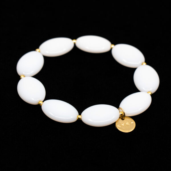 Pulsera elástica de cristales planos