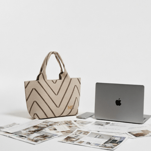 Bolso shopper tejido zigzag Noco