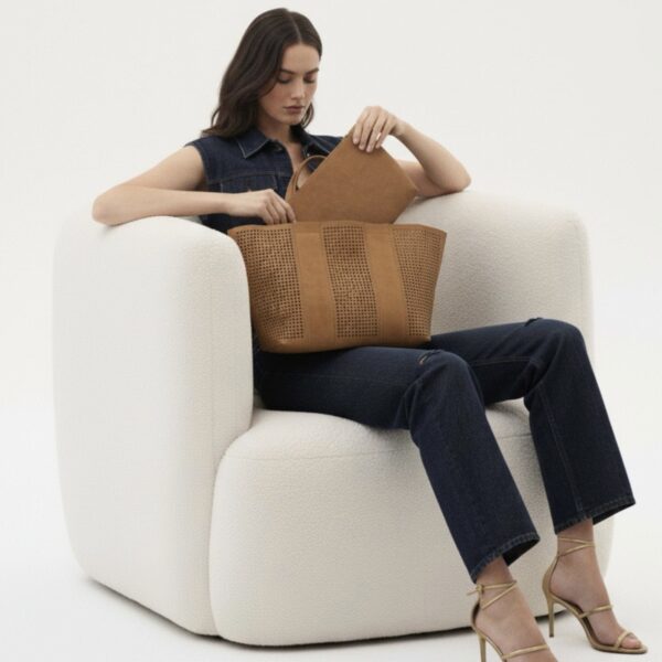 Bolso Shopper Antelina calada Noco